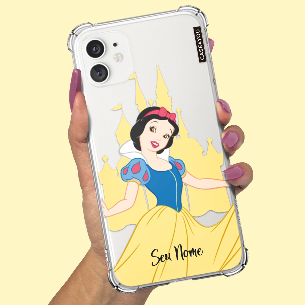 Capa Capinha de celular Personalizada Anti-impacto com nome Branca de Neve