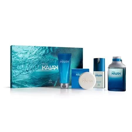 Kit Kaiak Clássico Masculino Natura Deo Colônia + Deo Corporal + Gel para Barbear + Gel Pós Barba.