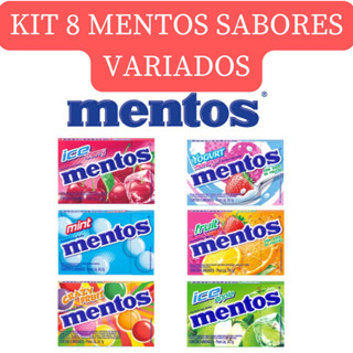 Kit com 4/8 Balas Mentos mastigável sabores variados 24g