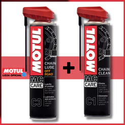 Motul Chain Clean C1 + Chain Lube C3 Off Road 400 Ml Mc Care