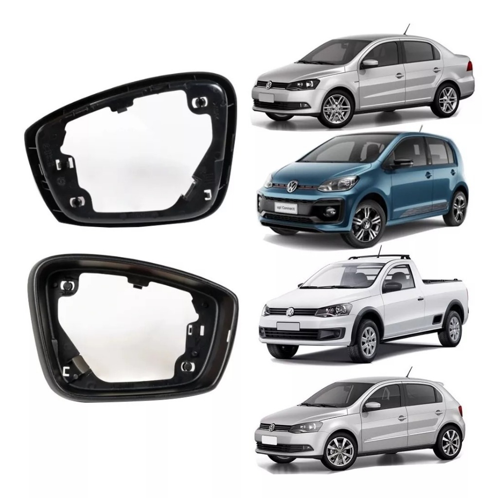 Aro Moldura Da Capa Espelho Retrovisor Gol G6 New Fox Golf Voyage Up Polo Sem Furo Lado Direito