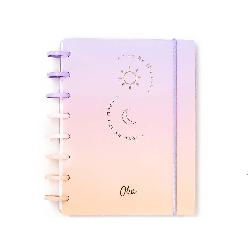 ÚLTIMA UNIDADE!!! Caderno de Disco Pautado A5 Anoitecer - Caderno Pautado - Caderno inteligente