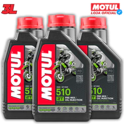 Kit Óleo Motul 510 2t Powerlube Semi Sintético 3 Litros