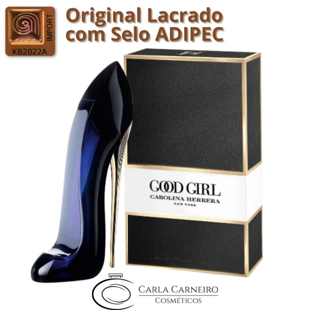 Good Girl com Selo de Garantia ADIPEC – 150ml / 80ml / 50ml / 30ml – Perfume Good Girl Eau de Parfum Feminino Carolina Herrera - Perfume Feminino Importado