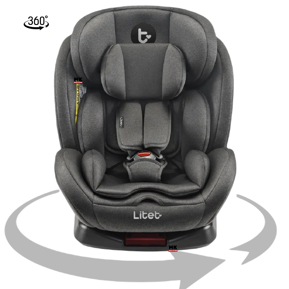 Cadeira Para Auto 0 A 36 Kg Isofix Com Rotação 360º Snugfix Preta Litet