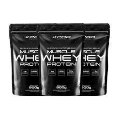 Kit 3x Whey Muscle Protein 900g - XPro Nutrition