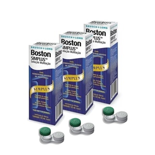 Solução Bausch + Lomb Boston Simplus 120ML -  3 Caixas + Economia em Oferta na Shopee