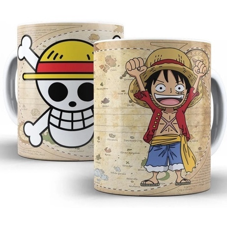 Caneca Personalizada One Piece Monkey D. Luffy Anime Presente Aniversario Festa Qualidade Full HD