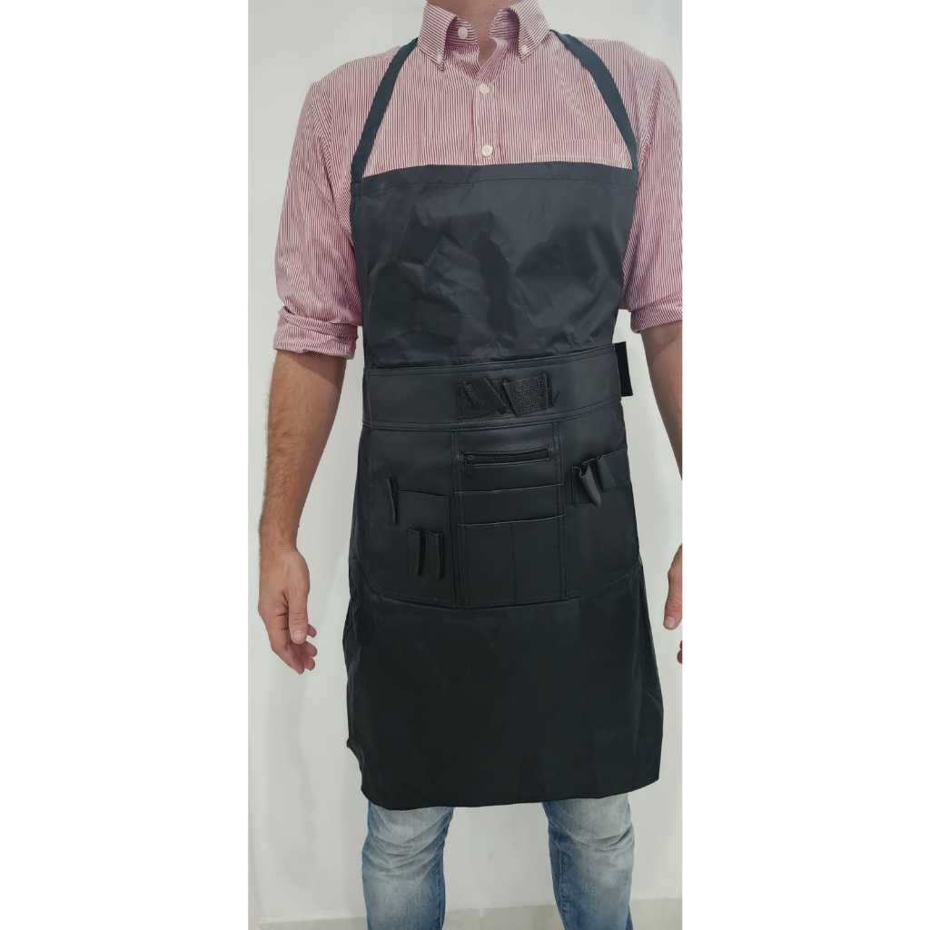 Avental cozinha churrasqueiro barbeiro garçom atendente barbeiro com regulador modelo Churrasqueiro