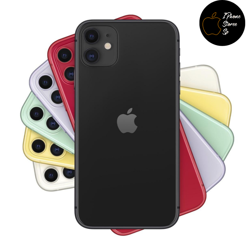 IPhone 11 64Gb e 128Gb Preto Acompanha Vários Acessórios Fonte20w, Cabo, Capinha, Película