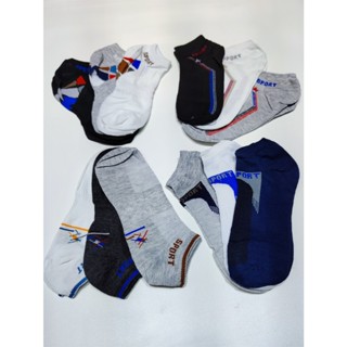 Kit 12 Pares Meia Soquete Juvenil /Adulto Masculino/Cano curto
