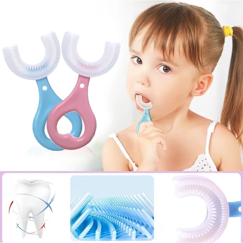 Escova de dentes infantil para criança de silicone higiene oral