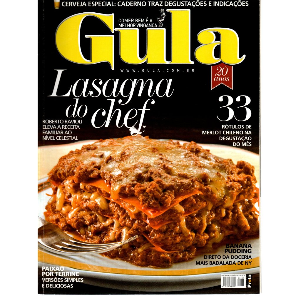Revista Gula, Comer Bem É A Melhor Vingança, Nº 235, 2012