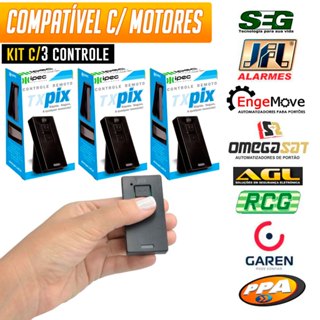 3x Controle De Portão E Alarme 433 MHZ P/ PPA RCG GAREN SEG AGL