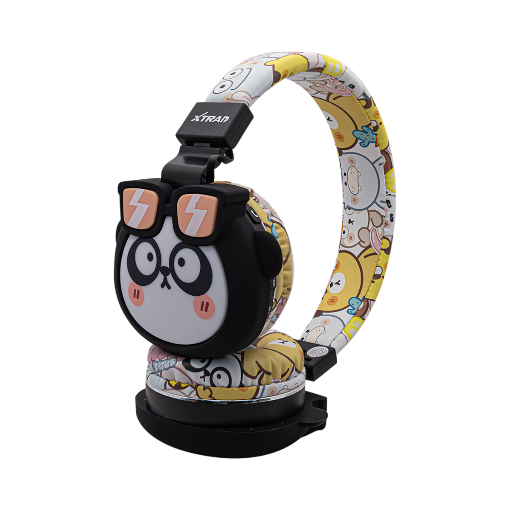 Fone de ouvido Sem fio Headphone Bluetooth Design Animado Infantil Criativo Estampado Bichinhos Adoráveis XTRAD LC-881