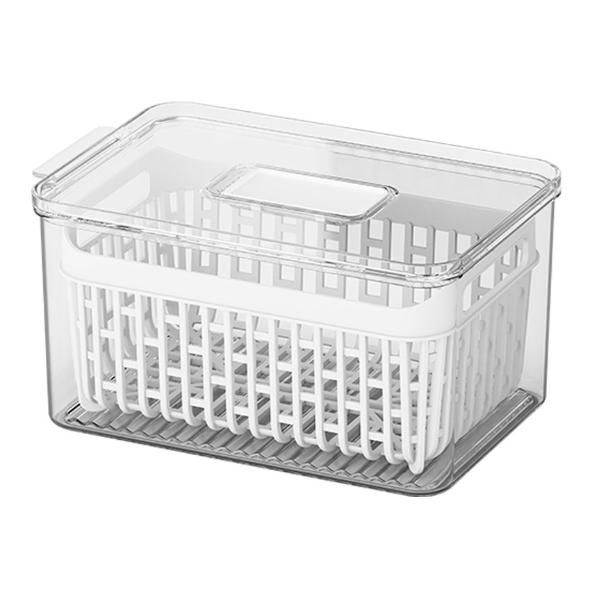 Organizador De Geladeira Com Cesto 3,2 Litros - Coza Dry Cristal