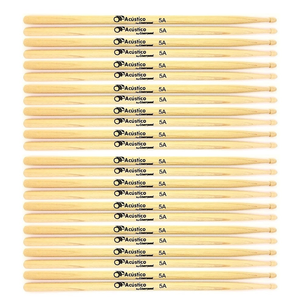 Baqueta De Bateria O Acústico By Liverpool 5A 12 Pares