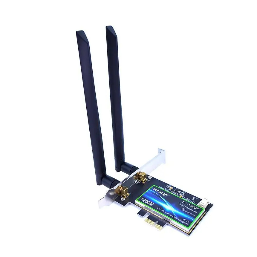 Placa de Rede Pcie Wifi C/ Bluetooth 4.2 Intel 7265 Dual Band 867 Mbps 5Ghz