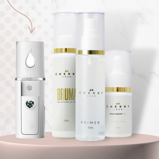 Kit retenção cherry (primer + bruma + finalizador+ nanomister) para extensão de cílios em Oferta na Shopee