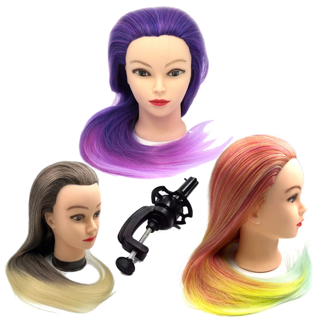 Cabeça de boneca manequim Sintetico De Cabeleireiro 100% orgânico - Super Star - Com Suporte