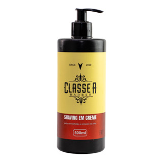 Shaving Em Creme Classe A 500ml Pra Fazer Barba Pezinho E Navalhado Hidratante & Refrescante Profissional