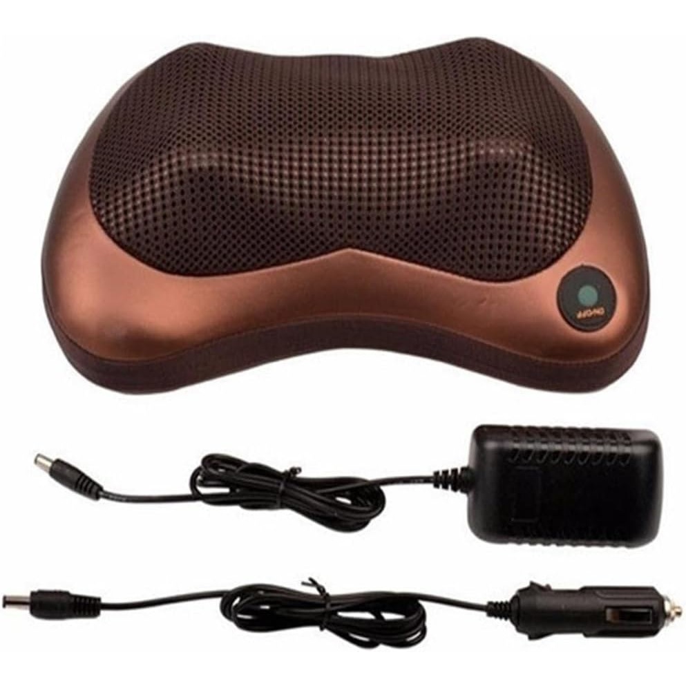 Almofada Encosto Massageador Movimentos Shiatsu Lombar Infravermelho Pescoço Veicular