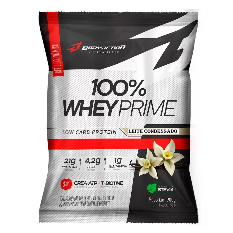 100% WHEY PRIME 900G REFIL LEITE CONDENSADO