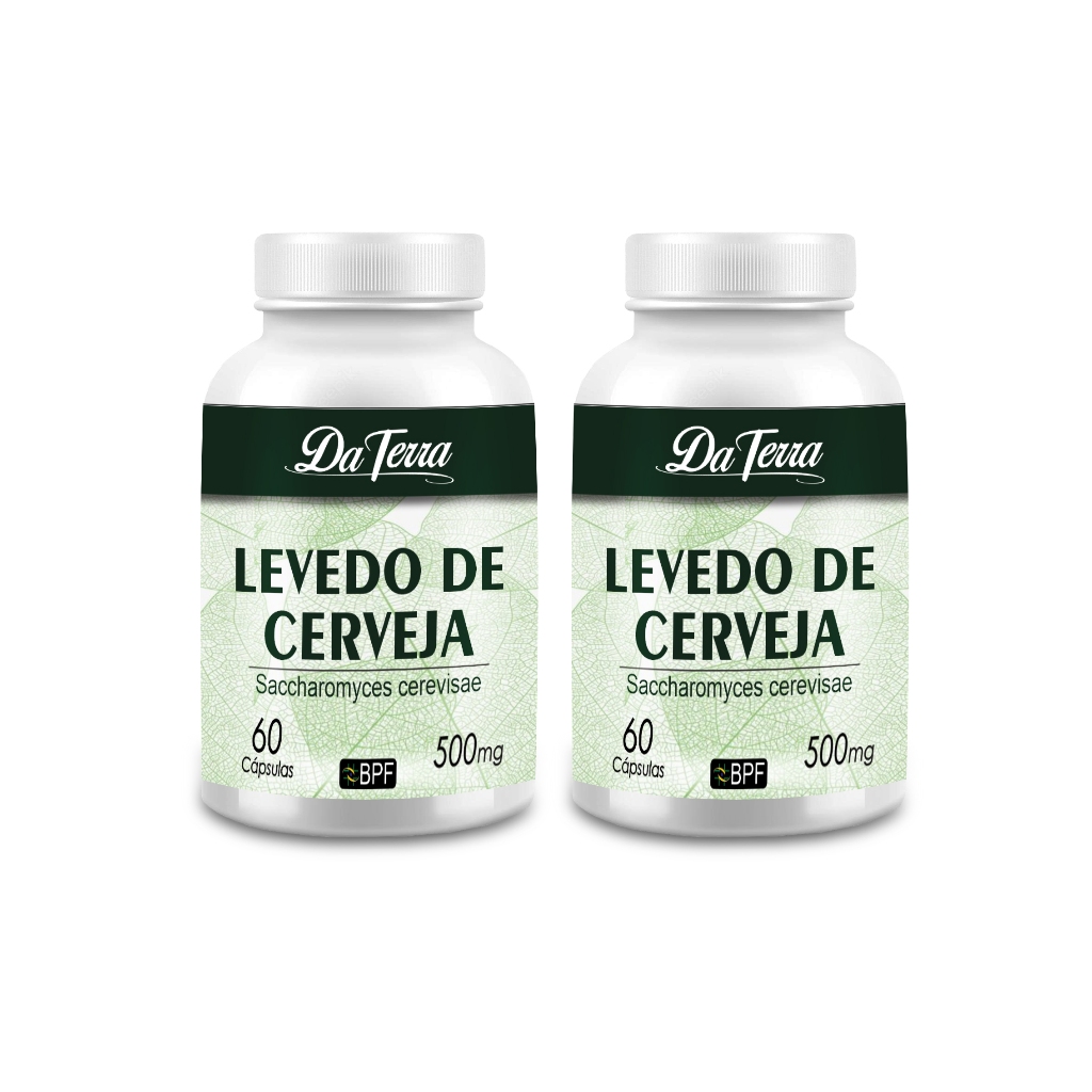 CÁPSULAS DE LEVEDO DE CERVEJA 2 FRASCOS LEVEDURA NUTRICIONAL PREMIUM