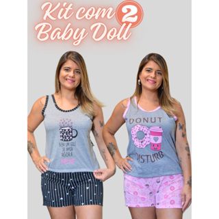 Kit com 2 Pijamas Baby Doll Regata em malha de qualidade!!!