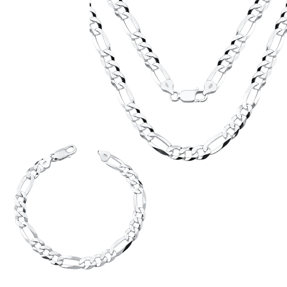 Conjunto Corrente e Pulseira Grumet 3x1 60cm 7mm Prata 925 em Oferta na Shopee