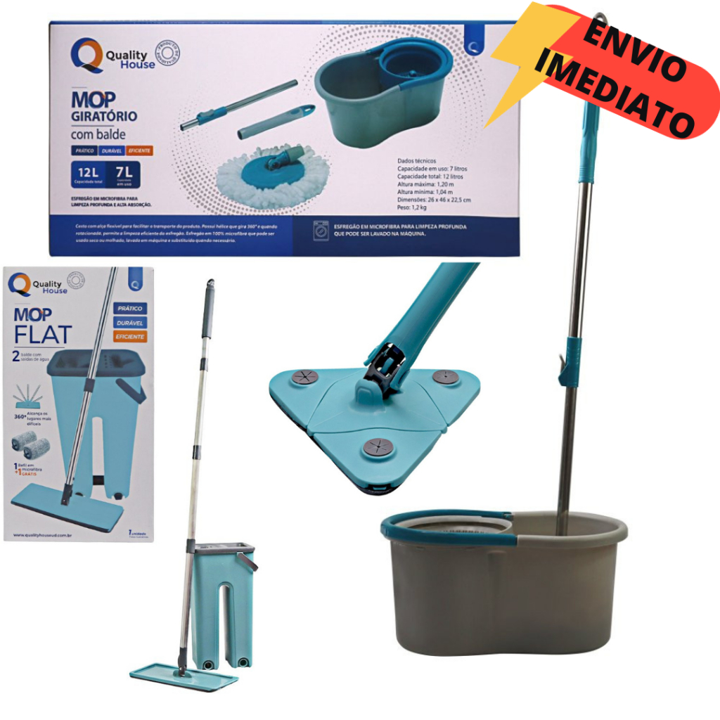 Mop Modelos Flat Mop Balde Esfregão Triangulo Giratório e Spray Esfregão FRETE GRATIS