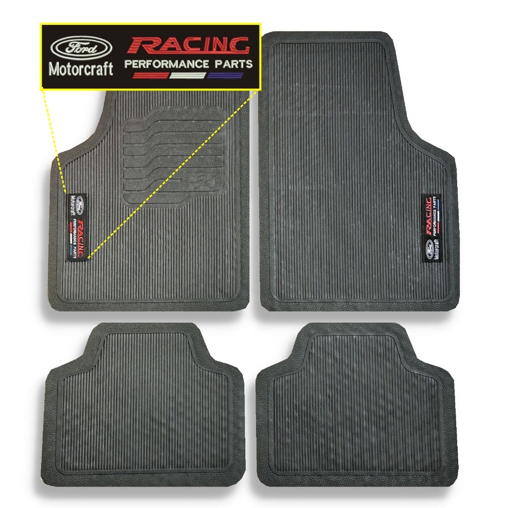 Tapete Ford Ka Fiesta Focus Escort Ecosport Borracha Pvc Jogo Motorcraft Fusion Courrier 4 Peças