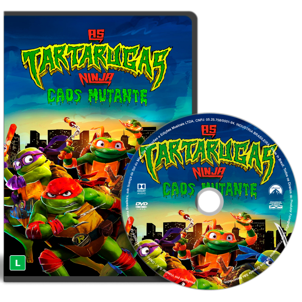DVD - As Tartarugas Ninjas - Caos Mutante (2023) (Dublado)