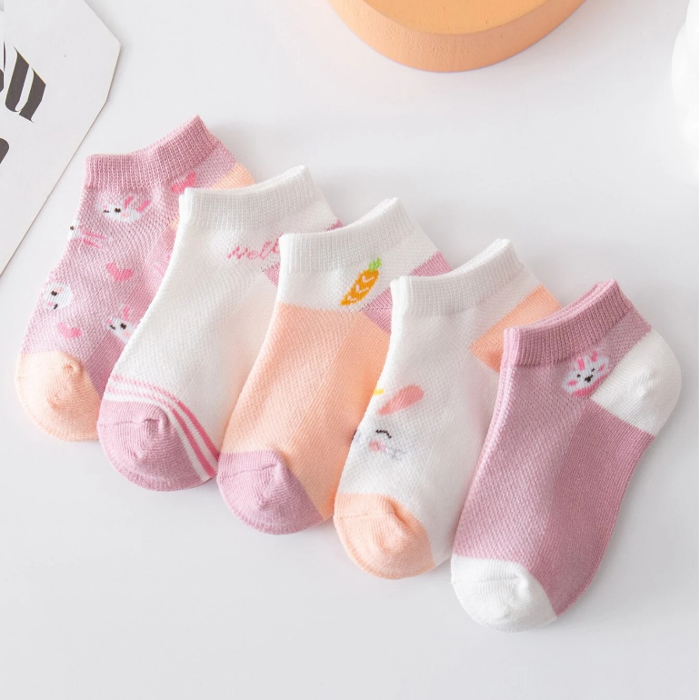 Kit 3 Pares Meia Infantil Soquete Algodão Menina Cano Curto Estampada Conforto em Oferta na Shopee