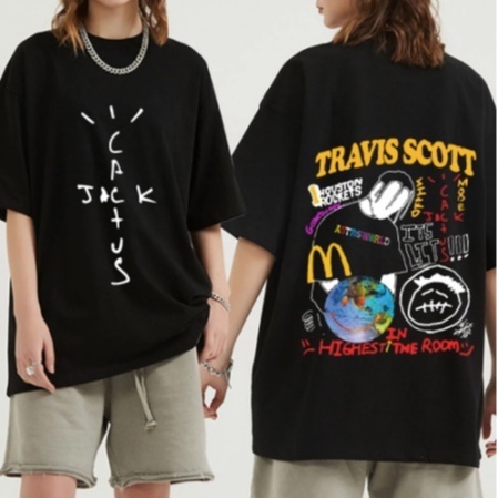 Camiseta Basica Unissex T Shirt Algodão Cactus Jack Travis Scott Astroworld