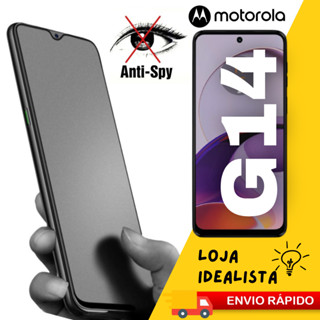 Película Cerâmica Fosca Privacidade Motorola Moto G14 Matte Privacy AntiSpy 3D 9D - Envio Imediato