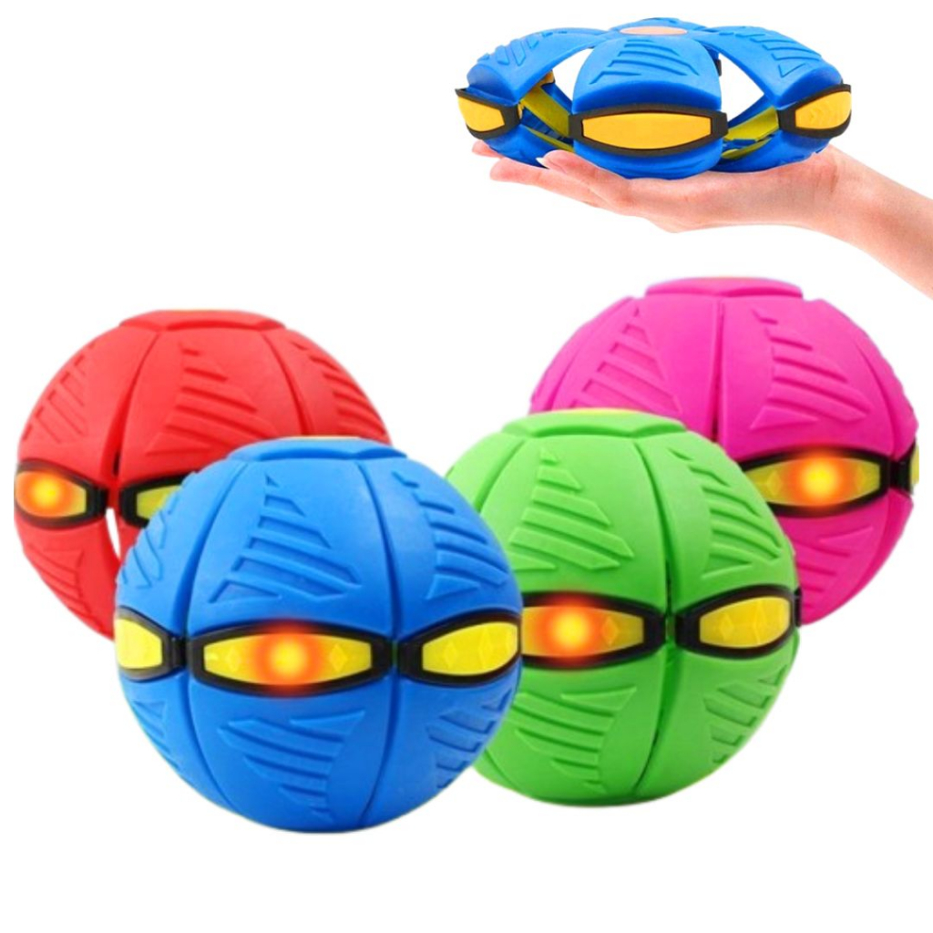 brinquedo de Bola Frisbee Bumerangue Presente Criança Menino Menina Nave Espacial Mágica Luzes