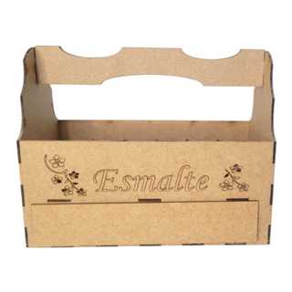 Caixa cesta 18 esmaltes com gaveta acabamento laser em Oferta na Shopee