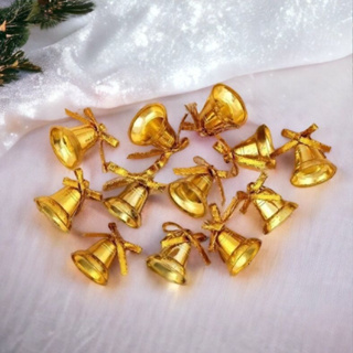 Sinos de Natal Dourado 3cm - Pendente Natalino Sino com Laço Dourado em Oferta na Shopee