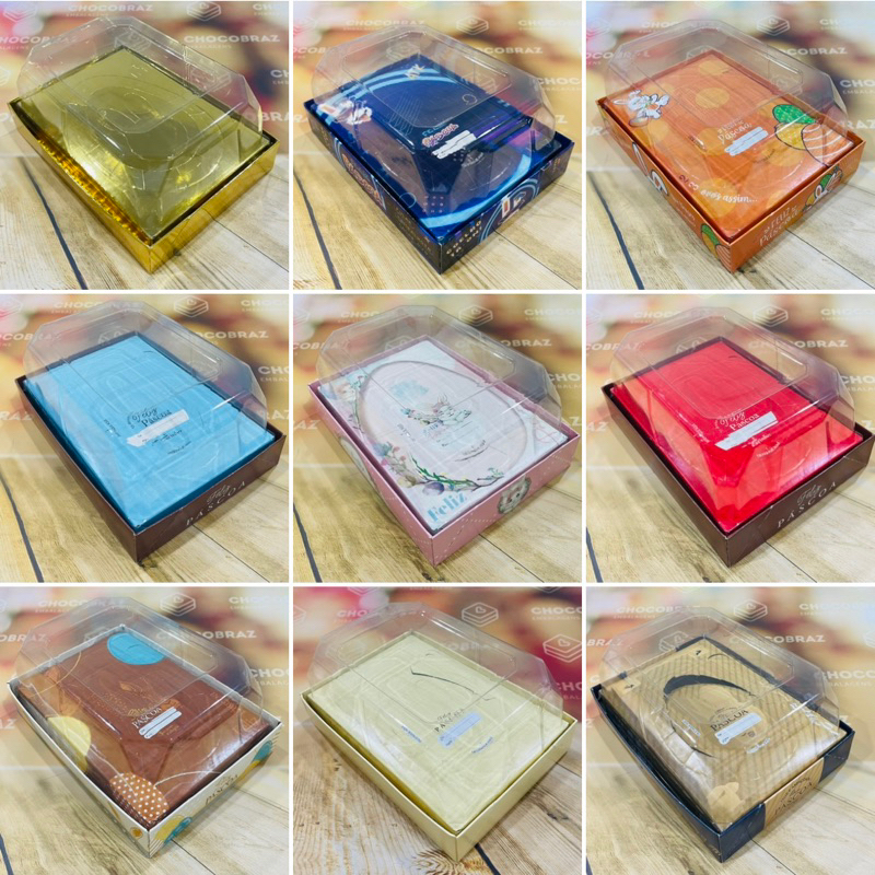 10 CAIXAS PARA OVO DE PÁSCOA AJUSTÁVEL 250/350/500g Tampa Pronta JR EMBALAGENS Lançamento Páscoa 2025