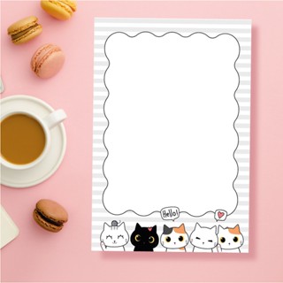Bloco de Notas Destacável A6 - Tema Gatinho - 4 modelos para escolha