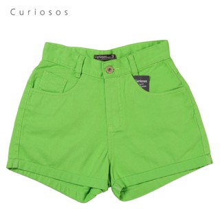 Bermuda Short Jeans Feminino Cintura Alta colorido