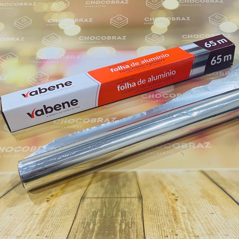 Rolo De Papel Alumínio 45 Cm X 65 Metros GRANDE VABENE em Oferta na Shopee