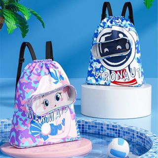 Mochila De Nataçao Sacola Bolsa Infantil Menino Menina Impermeavel Com Compartimento Inferior Praia Piscina