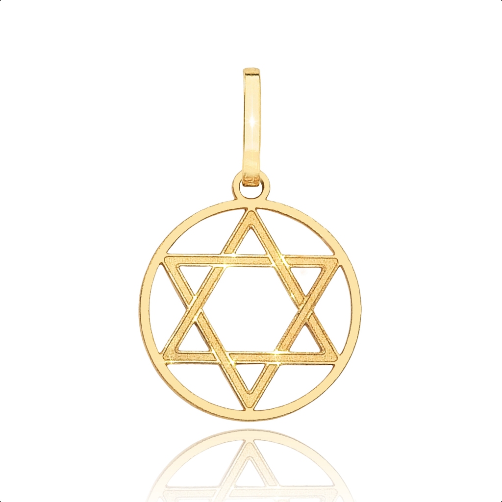 Pingente Estrela De Davi Em Ouro 18k Judaísmo
