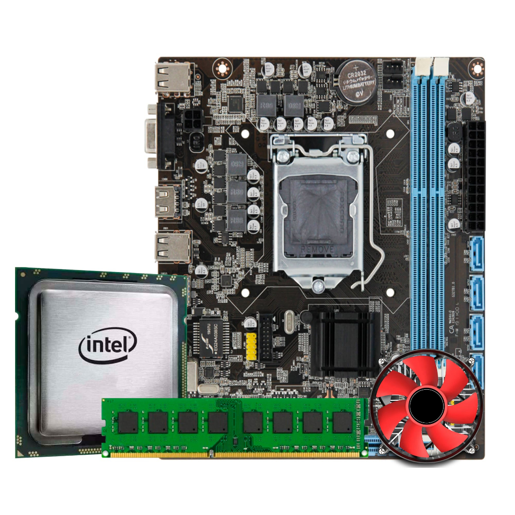 KIT Placa Mãe Storm-z H110 DDR3 / Processador I3 6100 / Cooler / Ram 4GB