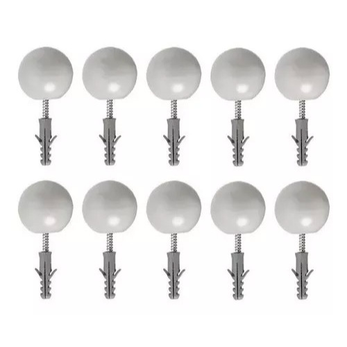 Kit 3 Batedor Bola Borracha Para Porta Batente Amortecedor