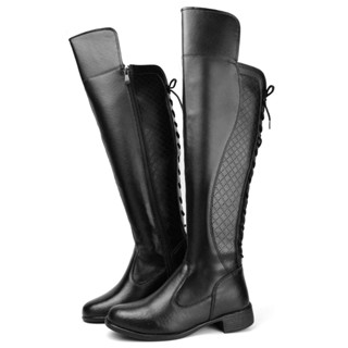 Bota Montaria Over Knee Cano Longo Acima Do Joelho Salto Baixo Promoção Pronta Entrega