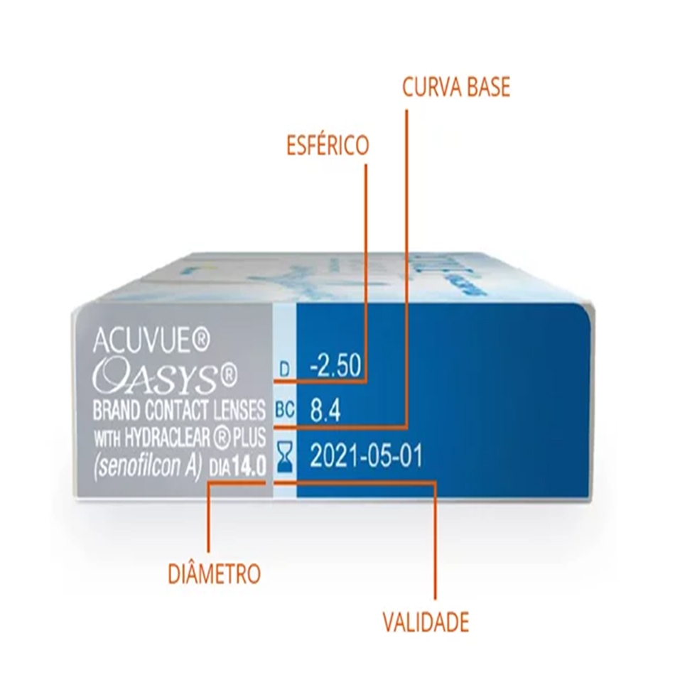 Detalhes do Lente De Contato Acuvue Oasys + Renu de 60ml
