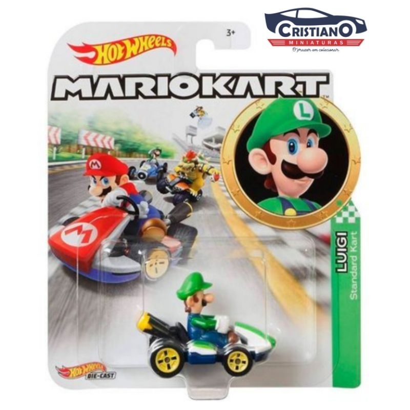 Luigi Standard Kart Hot Wheels Mario Kart 2021 GLP37